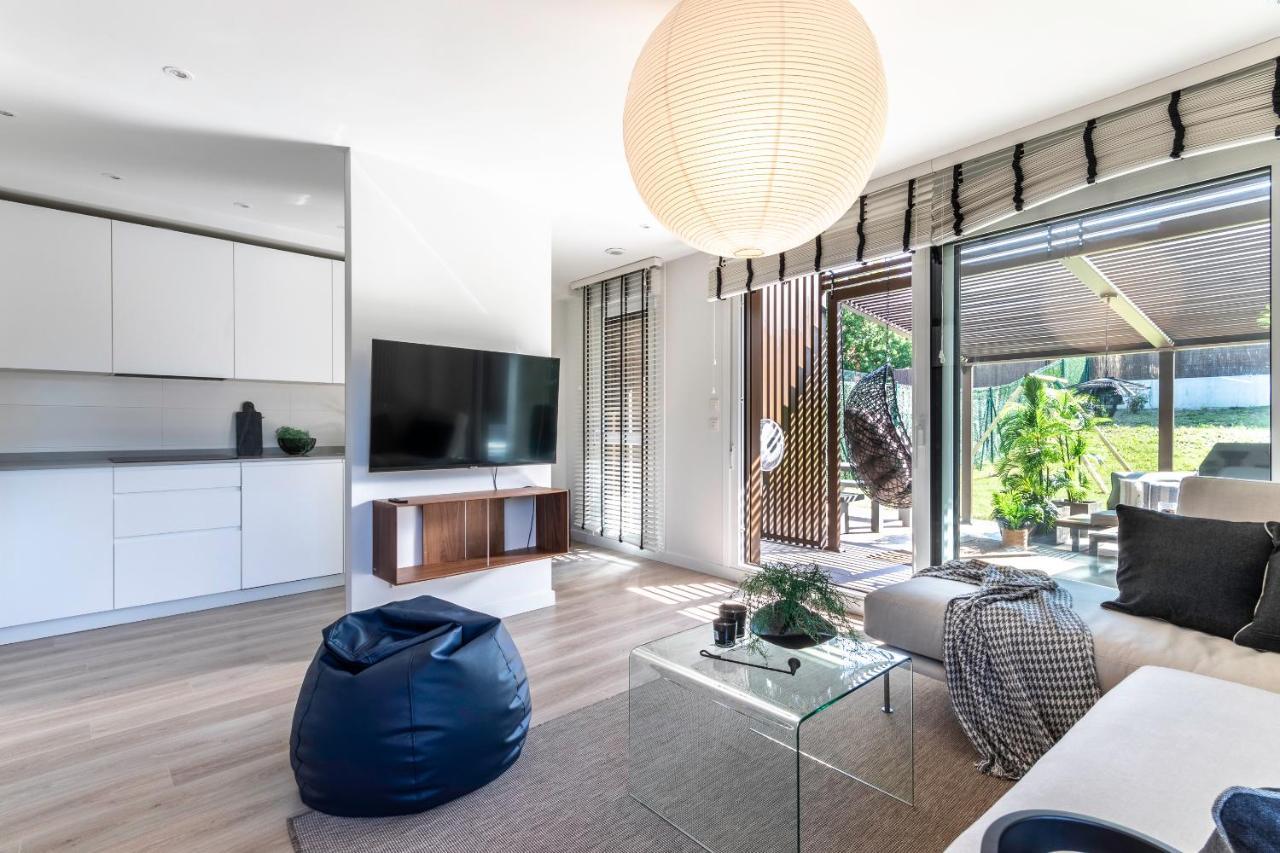 Akomodat En Precioso Y Moderno Con Jardin Y Parking Getxo Exterior foto