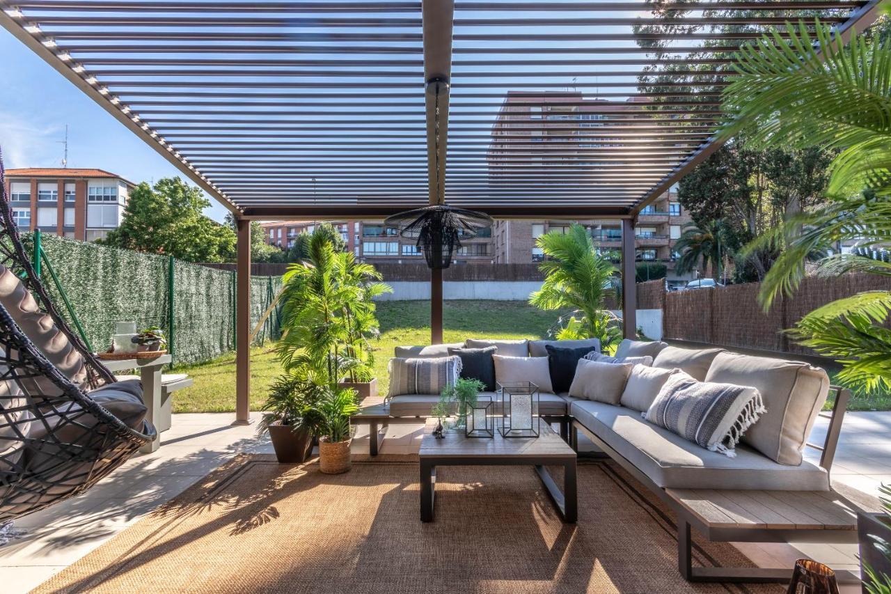 Akomodat En Precioso Y Moderno Con Jardin Y Parking Getxo Exterior foto