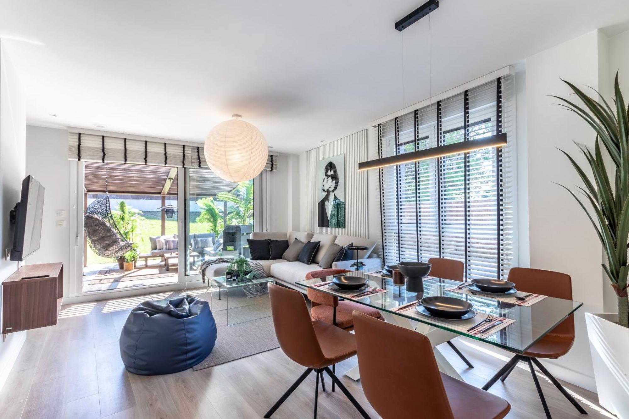 Akomodat En Precioso Y Moderno Con Jardin Y Parking Getxo Exterior foto